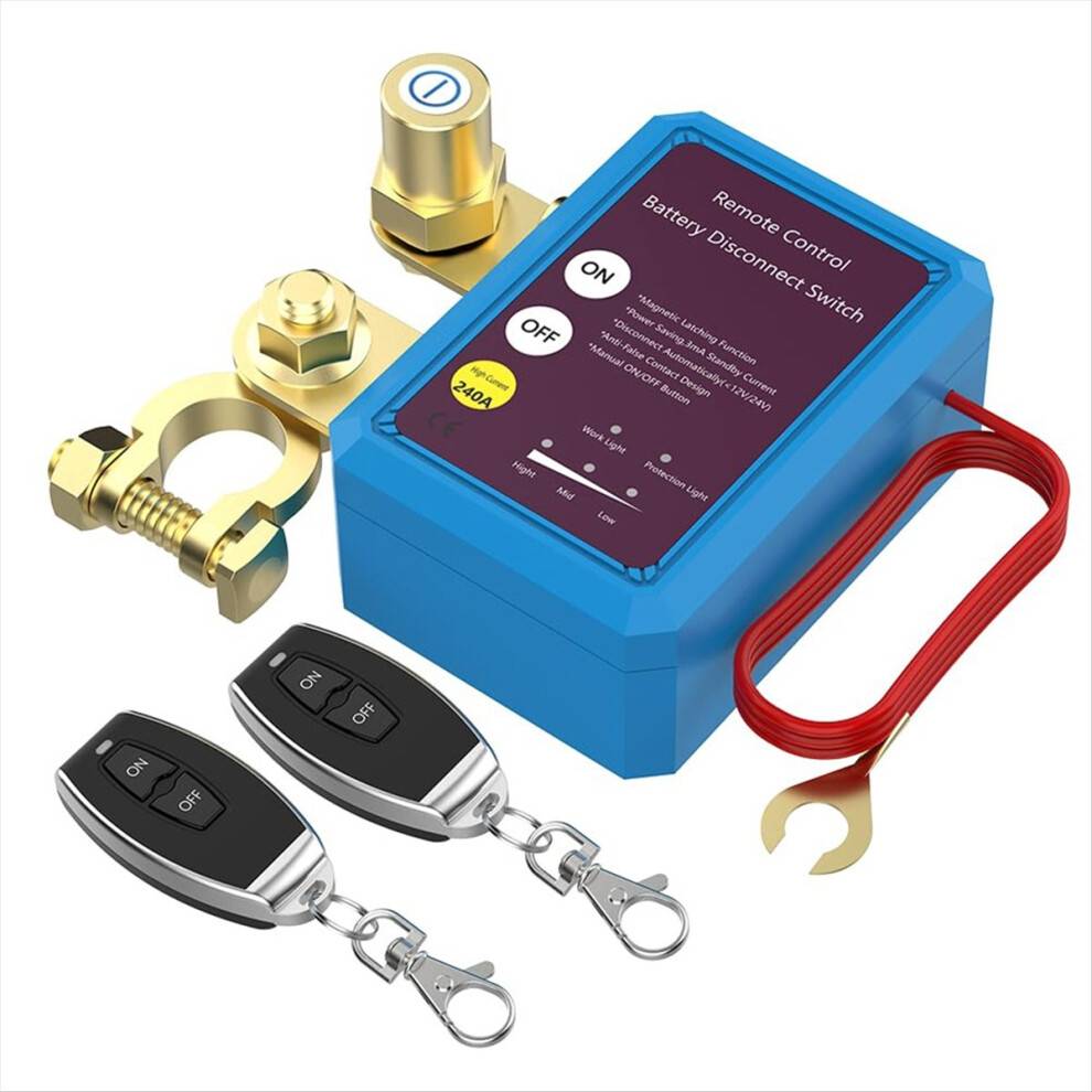 12V 240A fjernbetjent batteriafbryder Anti Marine RV ATV