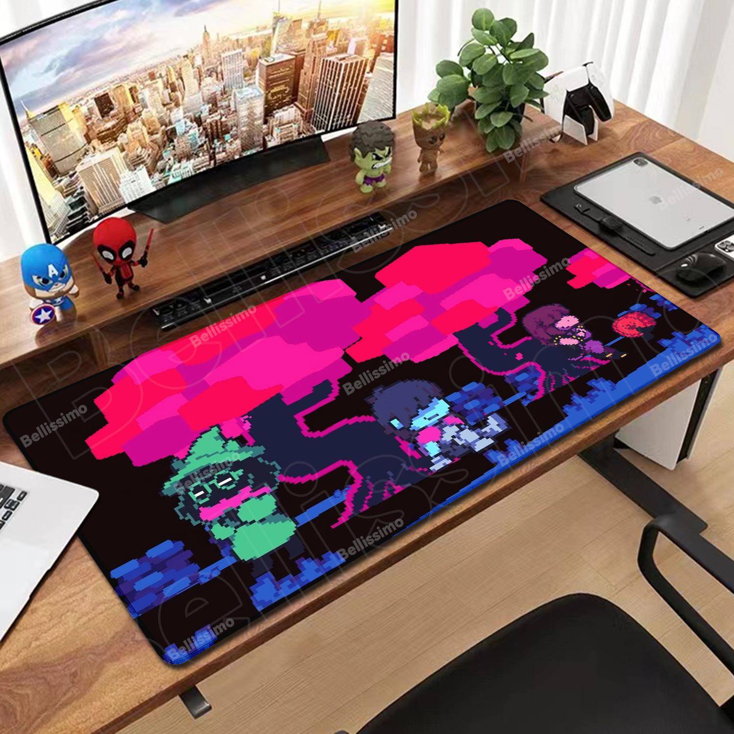 Deltarune Musmatta Tangentbord Gummimusmatta stor 1200X600 mm Dekorera skrivbord Skrivbordsmatta PC-spelare Kontorsmatta Hem Bordsmatta
