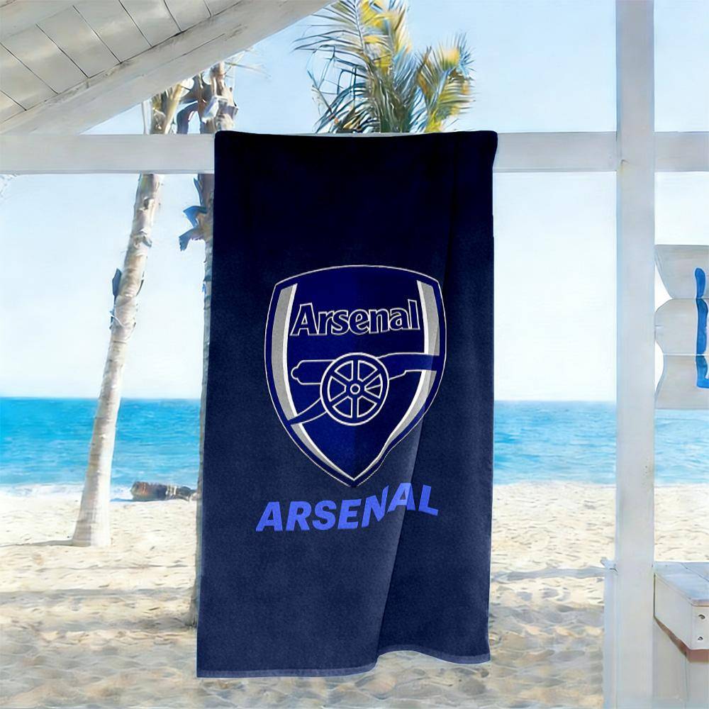Arsenal Strandhandduk Supermjuk Mikrofiber Snabbtorkande Tyg Bekväm Lätt Perfekt för Resor Yoga Camping och Simning
