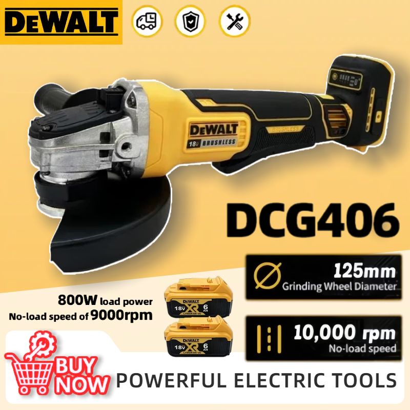Dewalt DCG406 125MM Angle Grinder Cordless Brushless 9000RPM Cutting Machine Polishing Machine For 18V Battery