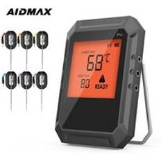 Aidmax pro 02 digital trådlös bluetooth matlagningsmattermometer smart bbq för kök rökgrill med gratis app - 6 sonder