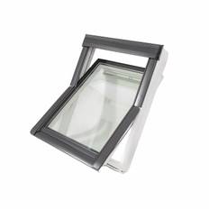 VELUX GGU 0066 FK04 66x98 pakke INTEGRA solcelledrevet, 3-lags super lavenergi rude, vippevindue, hvid polyuretan