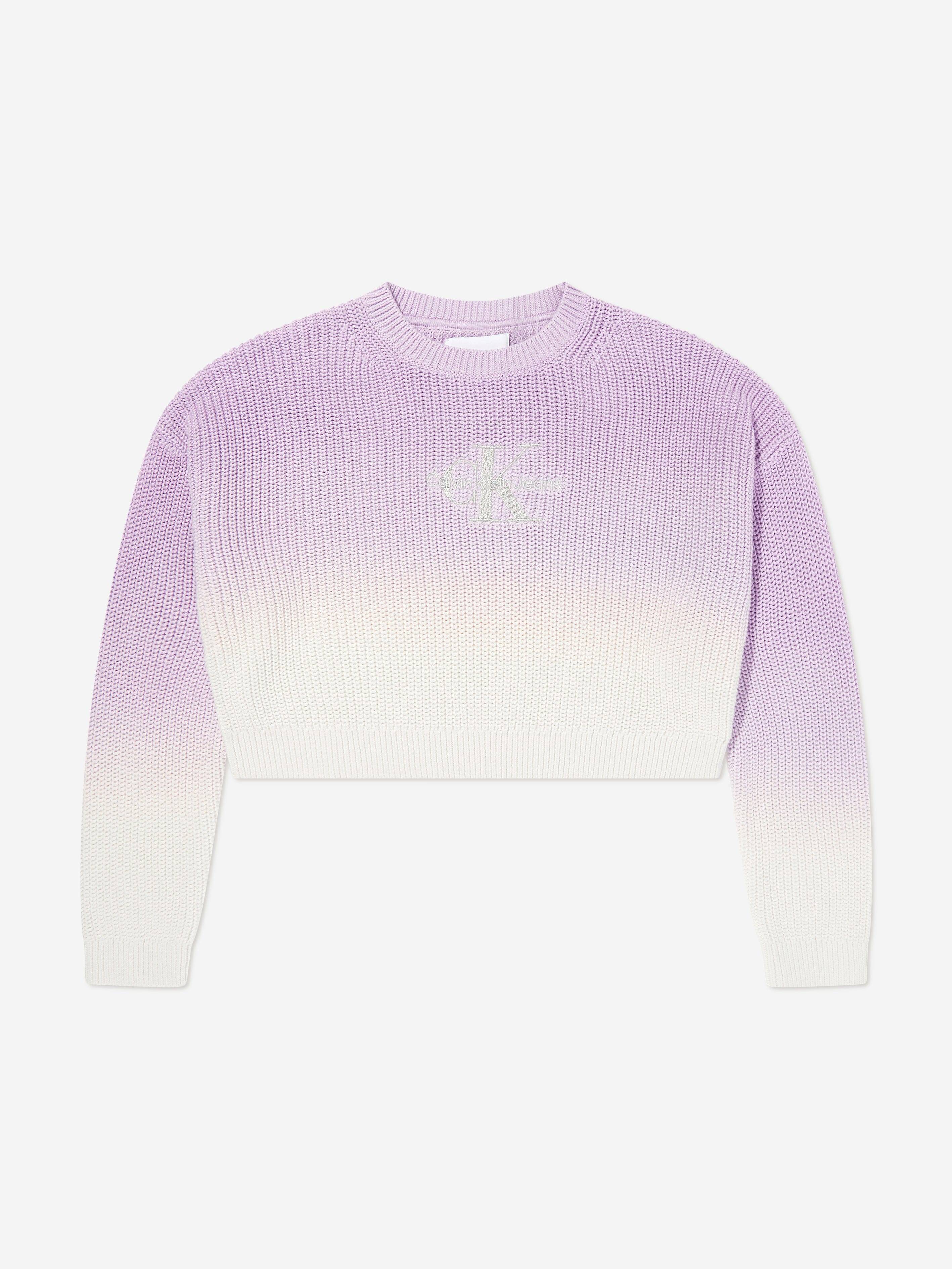 Calvin Klein Girls Monogram Gradient Jumper in Purple - Purple / 8 Yrs (8 Yrs)