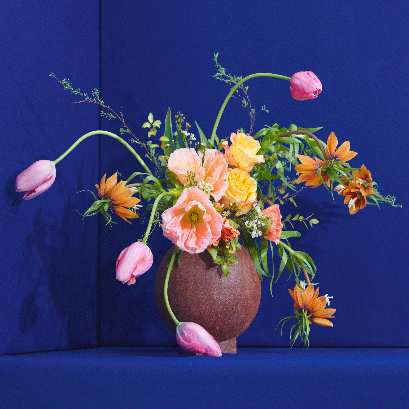 Blomst 01 - Blue - 30x30 cm (30x30 cm)