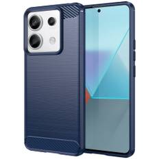 Xiaomi Redmi Note 13 Pro 5G Cover Børstet Karbonfibertekstur Blå