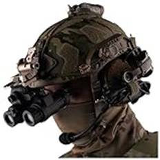 Med Taktiskt Headset Och Teleskopiskt Modellvisir For Airsoft BBS Fast Paintball-hjälmset, CS-spelhjälmutrustning For Utomhusjakt I Kombination