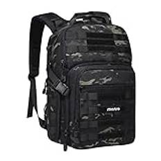 MOSISO kameraryggsäck, DSLR/SLR/spegellös fotografering taktisk kameraväska med stativhållare och 15-16 tum laptopfack kompatibelt med Canon/Nikon/Sony, Night Camo