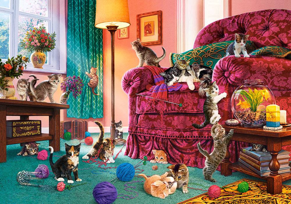 KIDEK pussel - Naughty Kittens, 500-bitar Default Title
