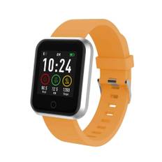 Swiss Go Smartwatch Davos Stål - Orange Rem - 36X41Mm Urkasse