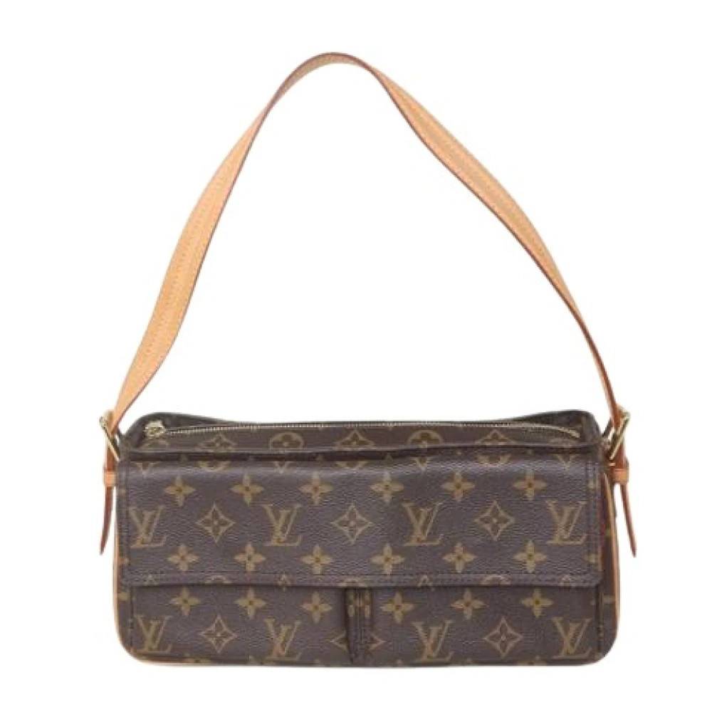 Louis Vuitton Vintage Pre-owned Vivacite MM Skuldertaske - Vintage - Dame - Brun - ONE SIZE - Uld