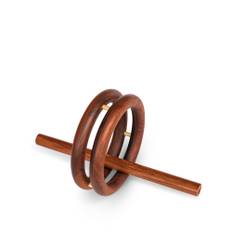 Kenko - Abdominal Roller - Walnut - Träningsredskap - Träfärgad