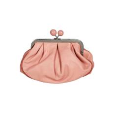 Weekend Max Mara, Taske, Dame, Lyserød, ONE SIZE, Læder, Snap Closure Læder Clutch med Aftagelig Strop
