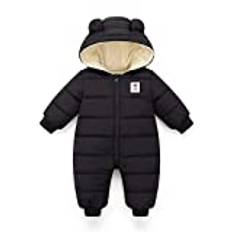 Vintersparkdräkt med huva för baby, pojkar, flickor, dunjacka, varm snödräkt, kappa för barn, varmare kroppsdräkt, kläder, långärmad overall, 0-12 månader