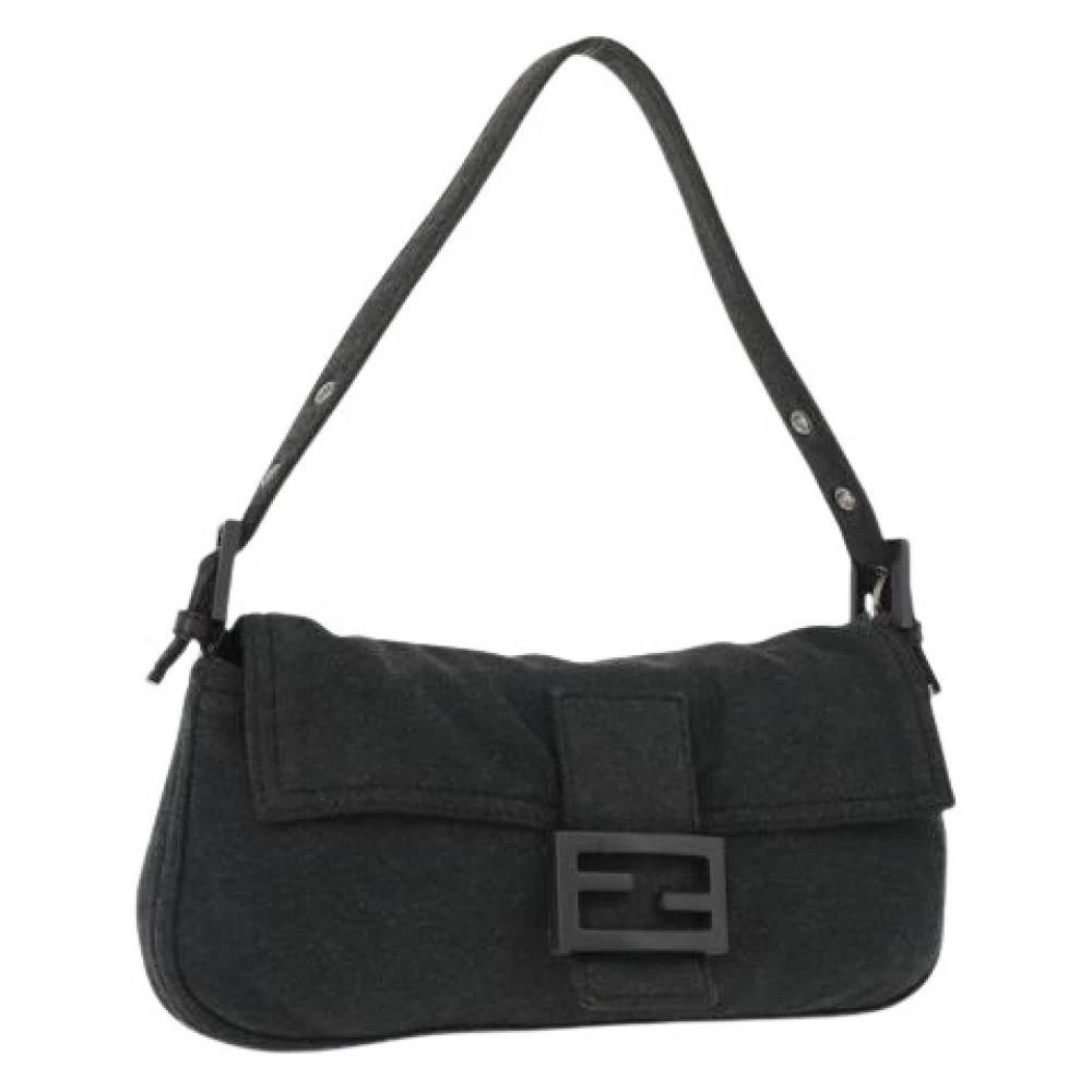 Fendi Vintage Pre-owned Vintage Håndtaske - Vintage - Dame - Grå - ONE SIZE - Bomuld