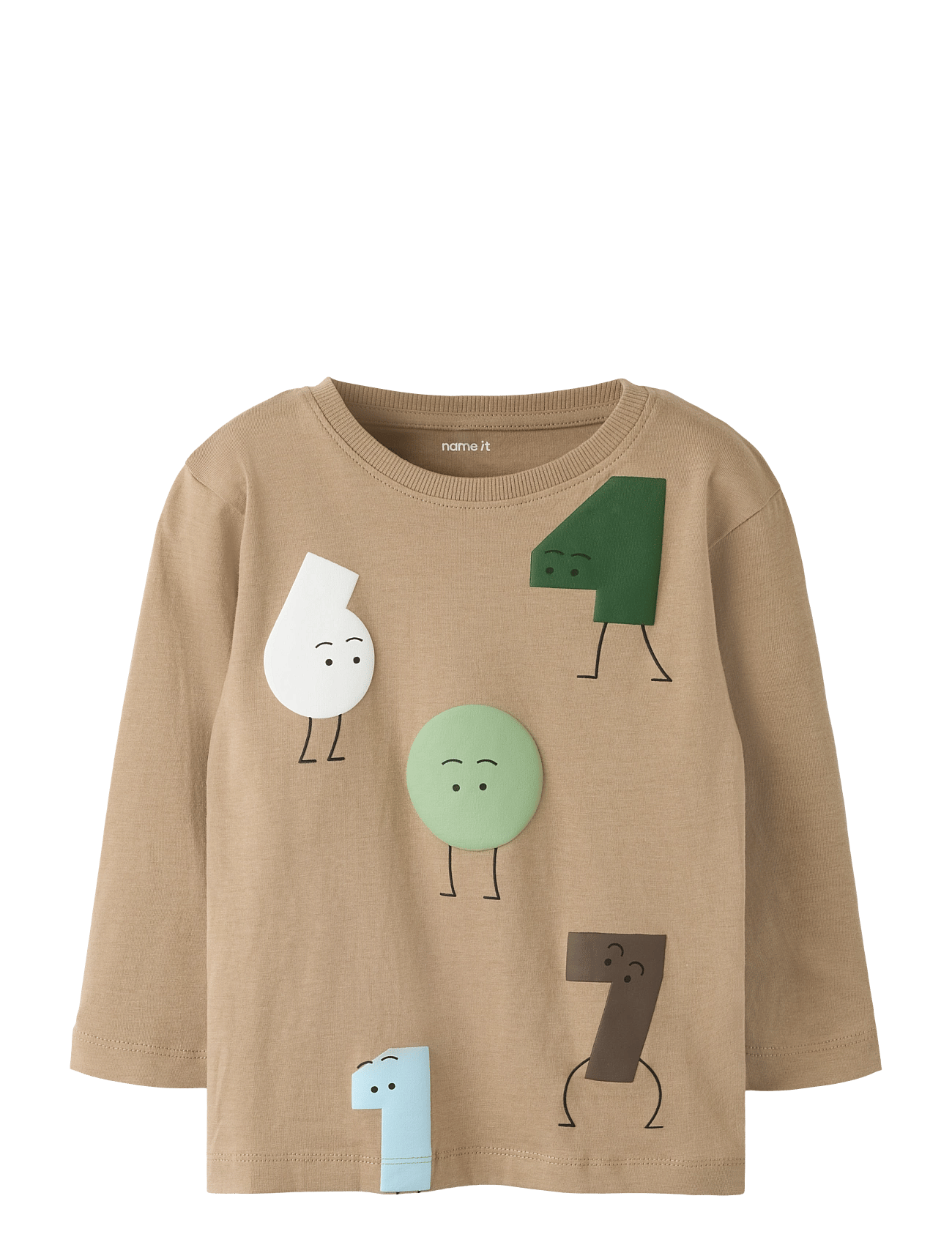 name it Nmmolaf Ls Nreg Top - Beige - 92