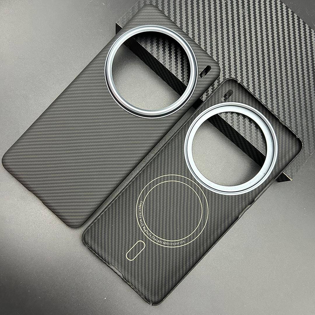 Magnetiskt Kevlar Aramid Kolfiber Telefonfodral Skydd På För Magsafe VIVO X100 X200 X300 X500 Pro Max Mini Ultra Global X 500