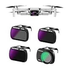 NEEWER 4-pack ND-filterset multibelagt HD optiskt glas ND8+ND16+ND32+CPL-filter kompatibelt med DJI Mavic Mini 2 Mini SE Mini 2SE Mini 2SE