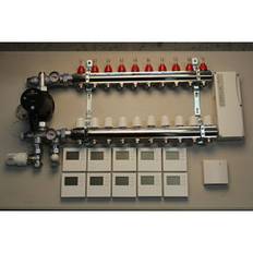 Gulvvarmestyring komplet system - 10 kredse - digital