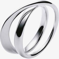 Georg Jensen Moebius Sterling Silver Double Ring 20000309 60