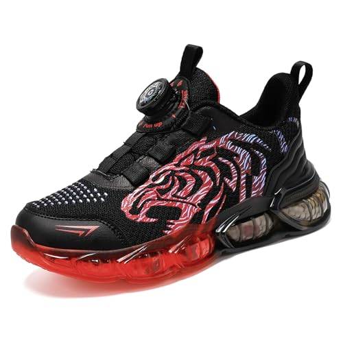 Xemuck Kinder Sneaker Laufschuhe Mode Jungen Sportschuhe Tigermotiv Turnschuhe Bequem Atmungsaktiv Leicht Outdoor Sport Freizeit Schuhe Joggingschuhe Größe 28-39