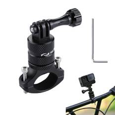 CERFFOOL Cykelstyrfäste för GoPro Hero 13 12 Black för DJI Osmo Action 5 Pro 4 ficka 3 aluminiumlegering 360° roterande fästen för Insta360 actionkameror tillbehör (svart)