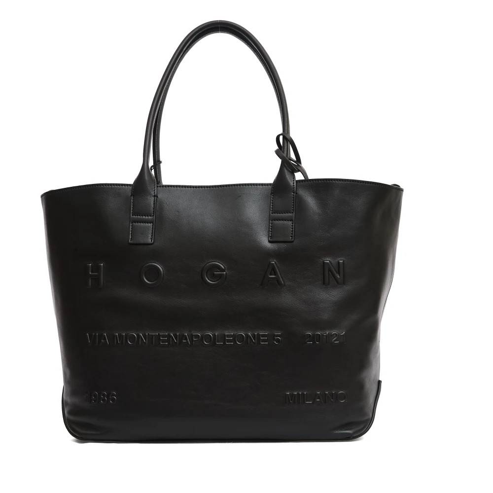 Hogan Script Mellem Shopping Bag - Tasker - Dame - Sort - ONE SIZE -