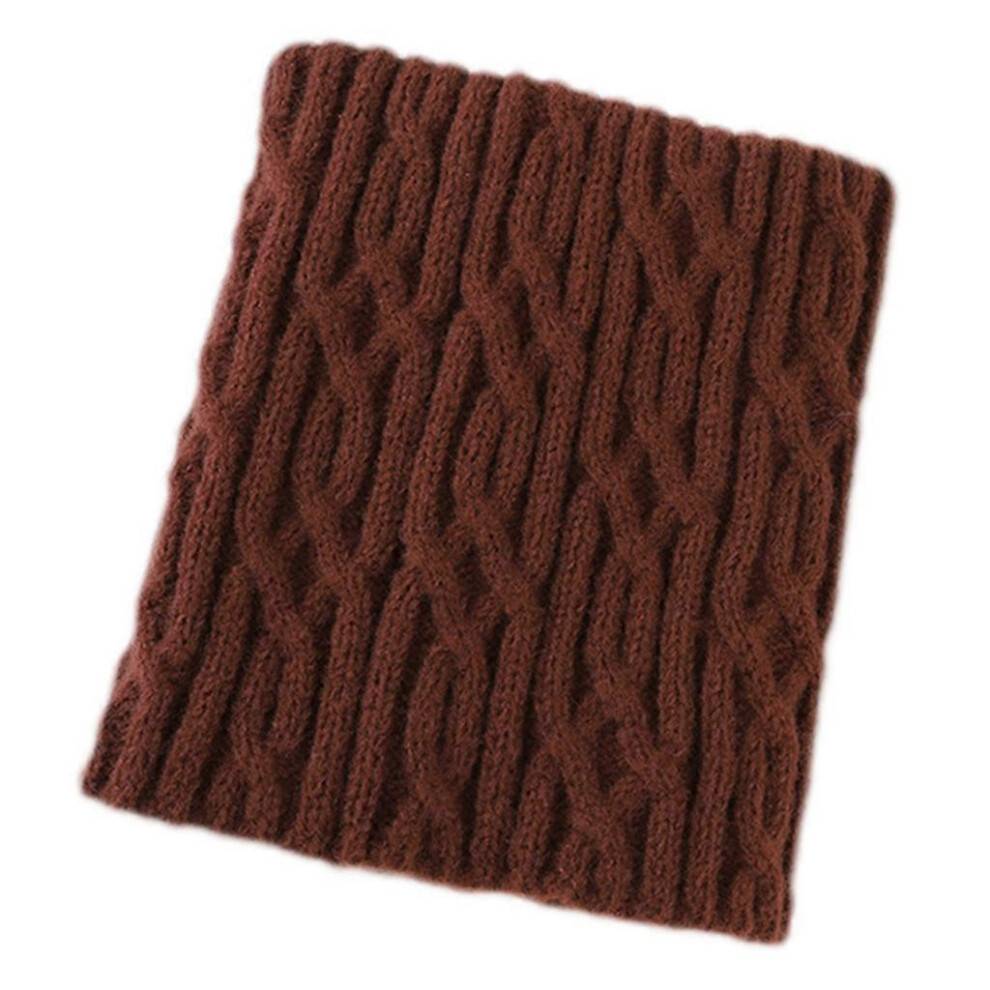 (Coffee) Ribbed Knit Winter for Infinity Circle Loop Scarf Warm Pure Color Suit for Fall Winter Season Driving Running Cycling Hi Gray