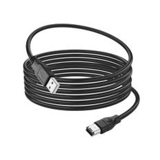 HATMINI 1,8 m 6-stifts till USB Firewire-adapterkabel, USB 2.0 A Firewire hane till 6-stifts Firewire-kabel för skrivare, skanner, digitalkamera, hårddisk