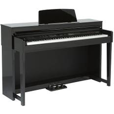 Fame DP 8600 BT PE V2 Digitalpiano, 88 Tasten, Hammermechanik, 181 Sounds, 50 Styles, USB MIDI/AUDIO Interface, Aufnahmefunktion, Dreifachpedal, Netzteil, Hochglanz Schwarz
