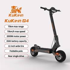 Kukirin G4 elektrisk scooter langdistance 2000W 60V-20AH batteri maksimal rækkevidde 75KM & 70KM / t