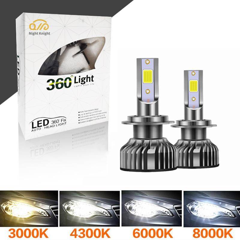 2st LED bilstrålkastare 20000LM H4 Glödlampa H1 H3 H7 H8 H9 H11 H16 9005 HB3 9006 HB4 55W Dimljus Felfri lampa vit