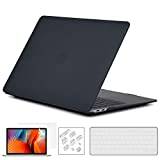 RYGOU MacBook Air 13 tum fodral 2018 utgåva A1932, 4 i 1 hårt fodral med tangentbordshud för ny MacBook Air 33 cm med Touch ID (A1932) New 13'' Macbook Air 2018 Svart