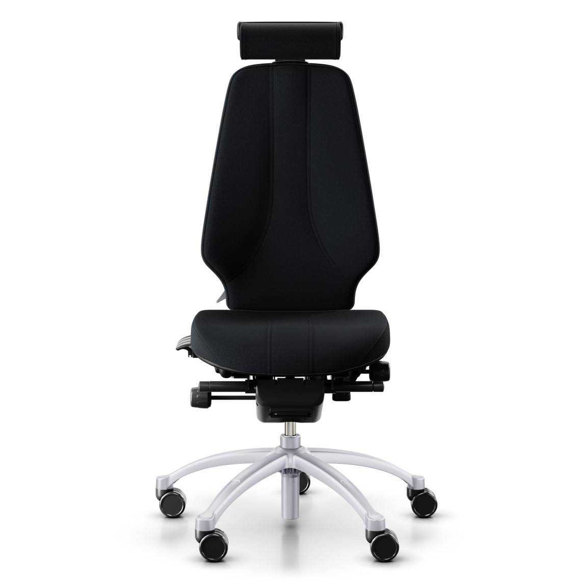Kontorsstol RH Logic 400, Tyg Black (Select SC60999), Nackstöd Ja, Armstöd Nej, Fotkryss Silver, Val av hjul Hjul för hårda golv