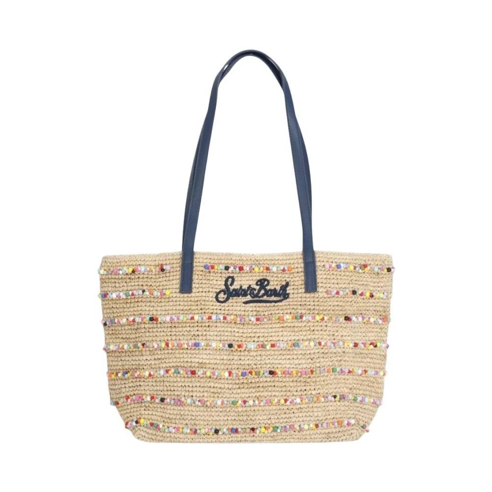 MC2 Saint Barth Raffia City Mid Bag - Tasker - Dame - Beige - ONE SIZE - Uld
