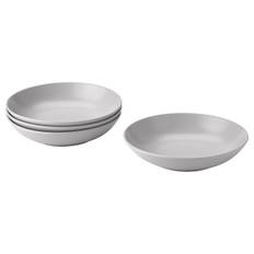 IKEA - FÄRGKLAR dyb tallerken, mat overflade lysegrå, 23 cm