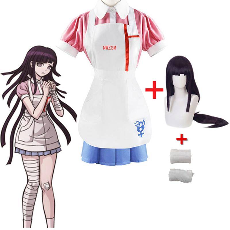 Danganronpa Mikan Tsumiki Cosplay Kostym Halloween Karneval Ultimate Sjuksköterska Rolig Kostym Café Städuniform För Kvinnor cm