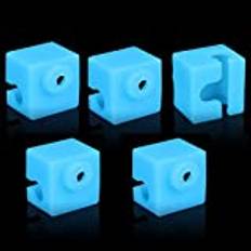 5-pack Heater Block silikon strumpor skydd kompatibel med Anycubic Mega S, Mega Pro, Chiron I3 Mega, Mega X, Zero 2.0, 4Max Pro 2.0/Flyingbear Ghost5 3D-skrivare