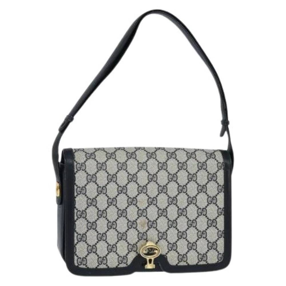 Gucci Vintage Pre-owned Plastic Skuldertaske - Vintage - Dame - Blå - ONE SIZE - Uld
