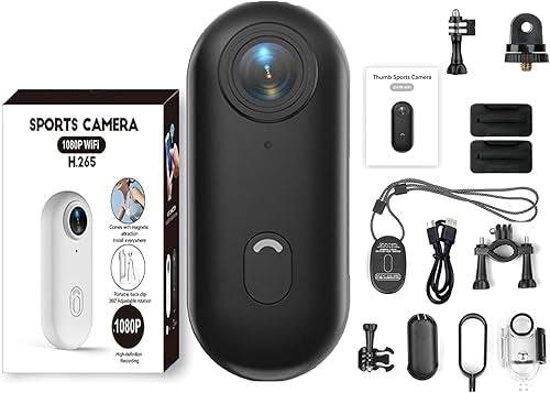 4k Mini Handsfree Bodycam, POV Cameras, HD 1080p Mini Wearable Body Adventure Action Cameras with Audio