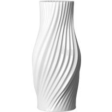 Kähler Twist Vase H31 cm Hvid Porcelæn Hvid Str D:14,5 B:14,5 H:31 cm - Urtepotteskjulere Træ hos Magasin