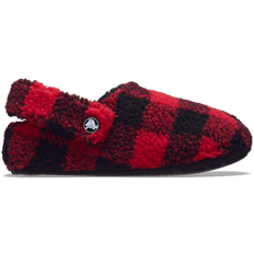 Crocs kids Classic Buffalo Check Cozzzy Slipper Slippers Varsity Red / Black 34