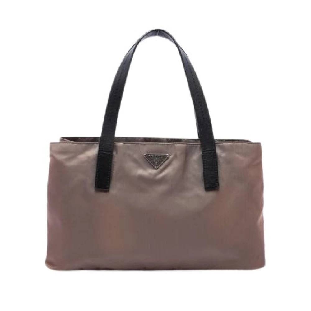 Prada Vintage Pre-owned Nylon Tote Bag - Vintage - Dame - Brun - ONE SIZE - Nylon