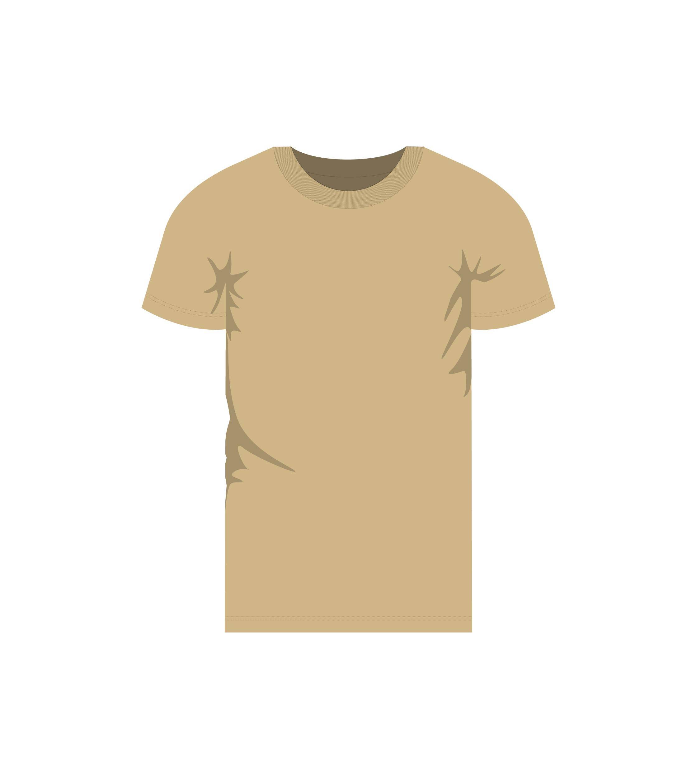 Klassisk t-shirt tøj børn (ST101) - 4-6 År, Sand.