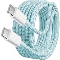 Txtcu USB-C till USB-C-kabel på 3 m, 60 W, USB Type-C-laddningskabel, snabbladdningskabel kompatibel med iPhone 15/Plus/Pro Max, Samsung Galaxy S24/S23/S22, Pixel 7 Pro, MacBook Pro 2021 och iPad Pro