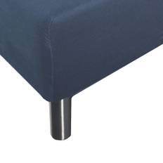 Mjukt lakan 90x210 cm - formsytt lakan i 100% bomullssatin - Blått boxlakan för madrass - By Night satin lakan (90x210 cm)