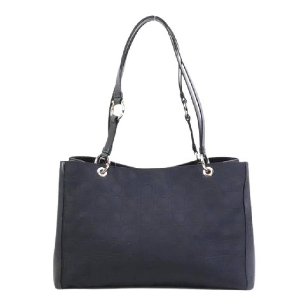 Salvatore Ferragamo Pre-owned Pre-owned Nylon Skuldertaske - Vintage - Dame - Sort - ONE SIZE - Uld