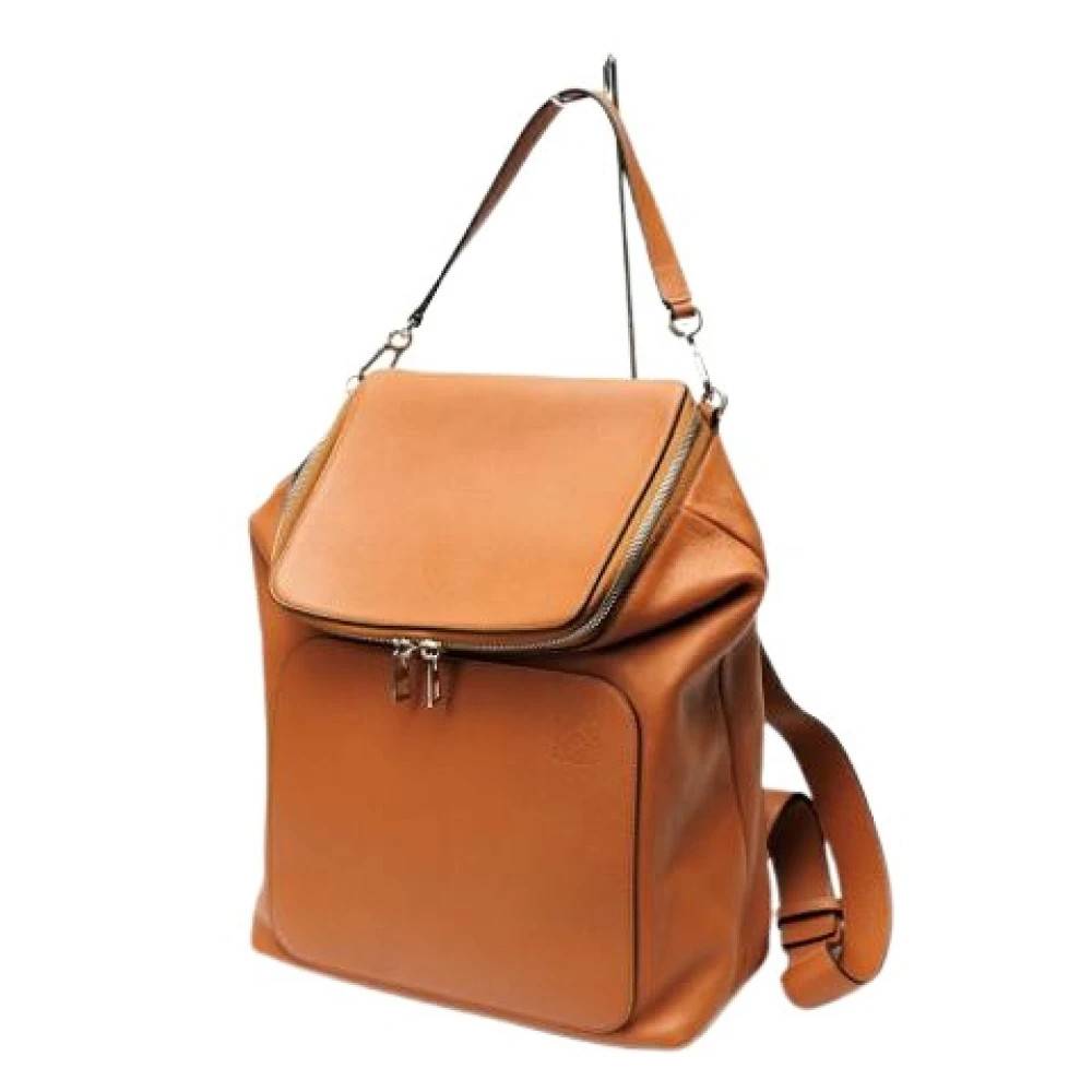 Loewe Pre-owned Pre-owned Backpack - Vintage - Dame - Brun - ONE SIZE - Læder