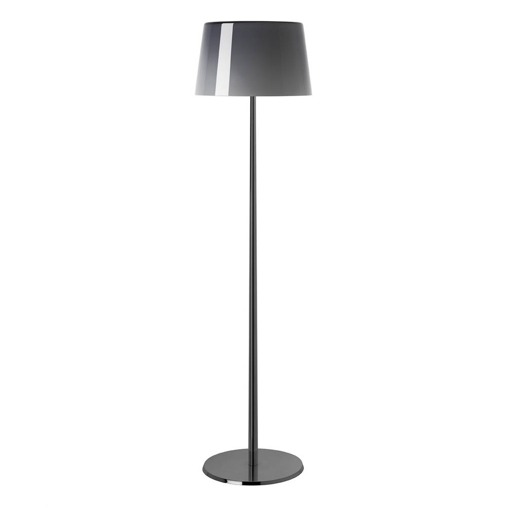 Foscarini - Lumiere XXL golvlampa kallgrå skärm med svart krom fot dimbar - Skärmlampor - Rodolfo Dordoni - Grå