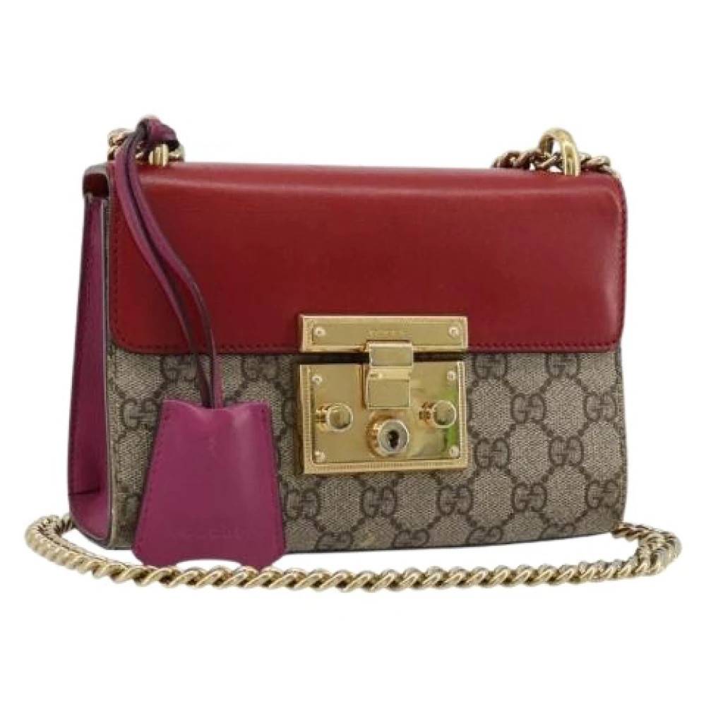Gucci Vintage Pre-owned Vintage GG Canvas Skuldertaske - Vintage - Dame - Rød - ONE SIZE - Uld