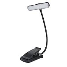 Guriayus LED-Boklampa USB Uppladdningsbar Skrivbordsklämma Nattlampa Mini Vridbar Bordslampa Bärbar Läslampa för i Sängen